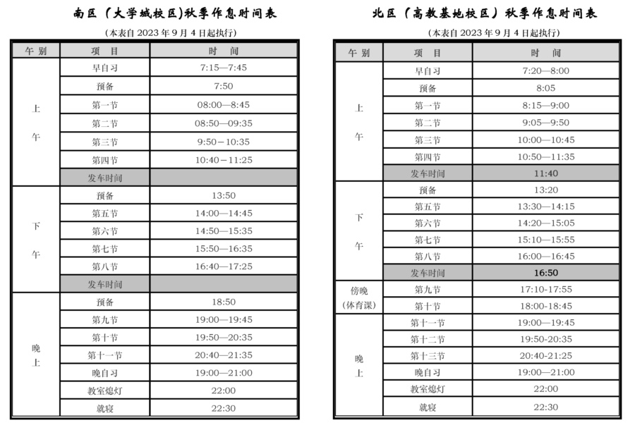 作息时间表（大学城校区+高教基地校区+新桥）（2023-2024学年第1学期）_页面_1.jpg